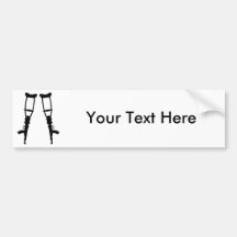 Machine Gun Crutches - End War Peace Bumper Stickers