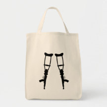 Machine Gun Crutches - End War Peace Canvas Bag