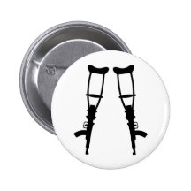 Machine Gun Crutches - End War Peace Pins