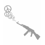 Machine Gun Peace grey t-shirts
