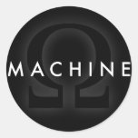 machine omega round sticker