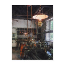 Machine Shop With Lantern Postcard