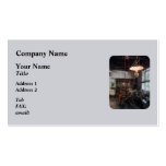 Machine Shop With Lanterns Business Card Templates