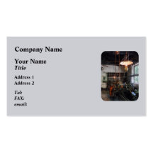 Machine Shop With Lanterns Business Card Templates