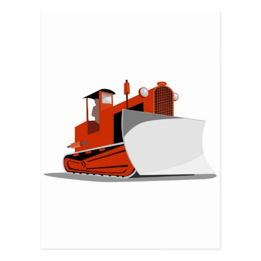 machines de matériel de construction de bouteur cartes postales