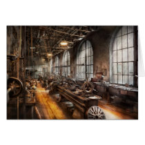 Machinist - A room full of Lathes Greeting Card