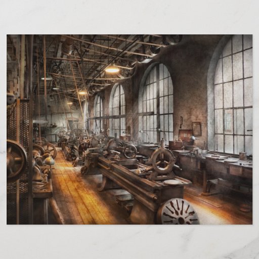 Machinist - A room full of Lathes Personalized Flyer
