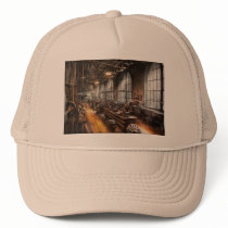 Machinist - A room full of Lathes Mesh Hat