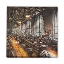 Machinist - A room full of Lathes Refrigerator Magnets