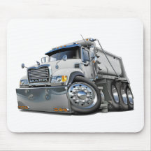 Mack Dump Truck White Mouse Pads