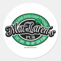 MacLaren's Pub Round Sticker