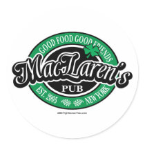 MacLaren's Pub Round Sticker