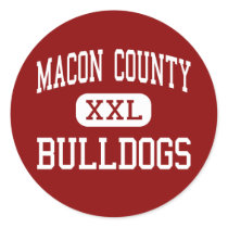 Macon County - Bulldogs - Middle - Montezuma Round Sticker
