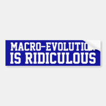 Macro-Evolution Bumper Sticker