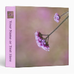 Macro Purple and Pink Flowers 3 Ring Binders
