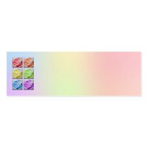 Macro Rainbow Roses Wedding Place Name Card