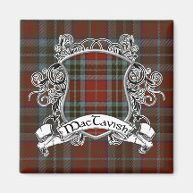 MacTavish Tartan Shield Fridge Magnets
