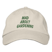Mad About Gardening Embroidered Baseball Caps