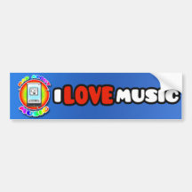 Mad About Music Bumper Sticker