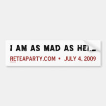 Mad As Hell Bumper Sticker