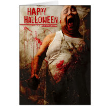 mad butcher halloween card