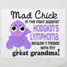 Mad Chick 2 Great Grandma Hodgkin's Lymphoma Full Color Flyer