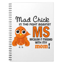 Mad Chick 2 Mom Multiple Sclerosis MS Spiral Note Book