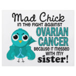 Mad Chick 2 Sister Ovarian Cancer Personalized Flyer