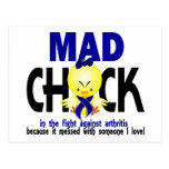 Mad Chick In The Fight Arthritis Postcards