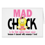 Mad Chick In The Fight Breast Cancer Card