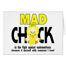 Mad Chick In The Fight Endometriosis Greeting Cards