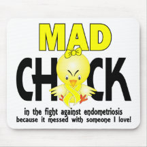 Mad Chick In The Fight Endometriosis Mouse Pads