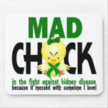 Mad Chick In The Fight Kidney Disease Mouse Pads