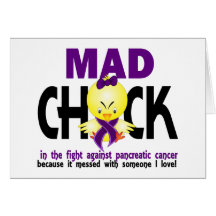 Mad Chick In The Fight Pancreatic Cancer Greeting Card