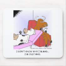 Mad Cow In Therapy Funny Gifts & Collectibles Mouse Pads