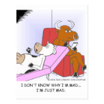 Mad Cow In Therapy Funny Gifts & Collectibles Post Card