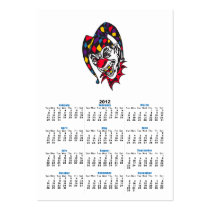 mad evil jester clown business card template