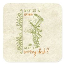 Mad Hatter, Alice in Wonderland Square Sticker
