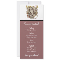 Mad Hatter Carnivale Style (Gold Version) Invitation