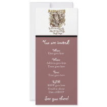 Mad Hatter Carnivale Style (with poem) Personalized Invite