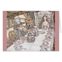 Mad Hatter, Hare and Alice at the Tea Table