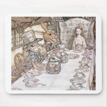 Mad Hatter, Hare and Alice at the Tea Table