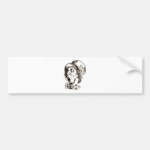Mad Hatter Speech in Sepia Bumper Stickers