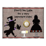 Mad Hatter Tea Party Save the Date Baby Shower Post Card