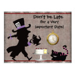 Mad Hatter Tea Party Save the Date Baby Shower Post Cards