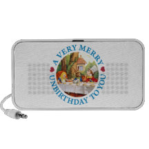 Mad Hatter Wishes Alice a Very Merry Unbirthday Portable Speaker