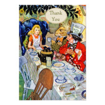 Mad Hatter's Tea Party Baby Shower Thank You Personalized Invite