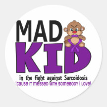 Mad Kid Sarcoidosis Round Stickers