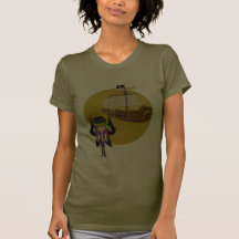 Mad Morgan Pirate Faery and Ship T-Shirt