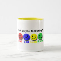 Mad,Sad,Glad &amp; Scare mug mugs